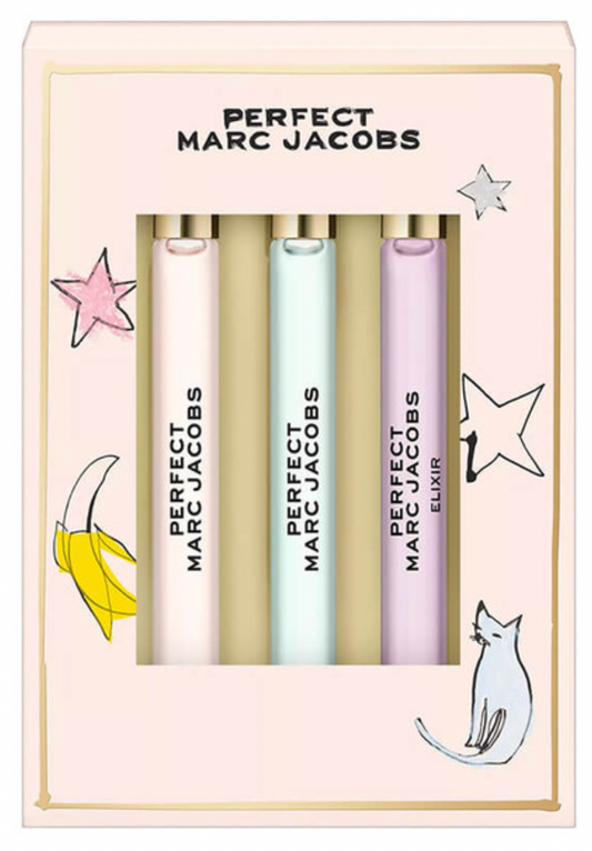 Marc Jacobs Perfect 3pcs Set 10ml EDT, EDP, Elixir EDP Womens
