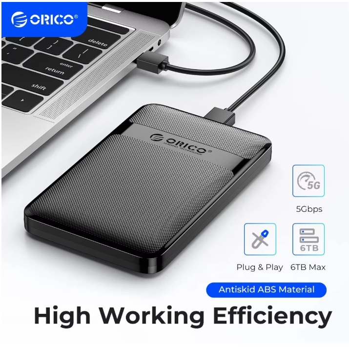 ORICO 2577U3 USB 3.0 2.5 SATA SSD Hard Disk Drive Enclosure Case USB C Brand New