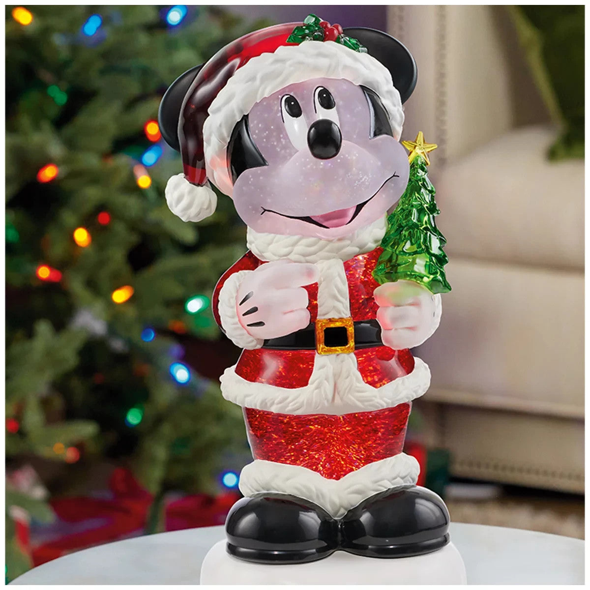 Mickey Mouse - Christmas Lantern With Glitter And LED Lights 41cm