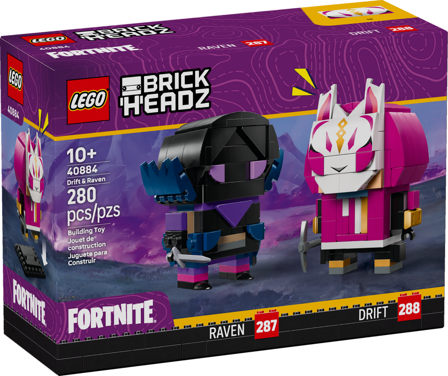 LEGO 40884 BrickHeadz – Fortnite: Drift & Raven