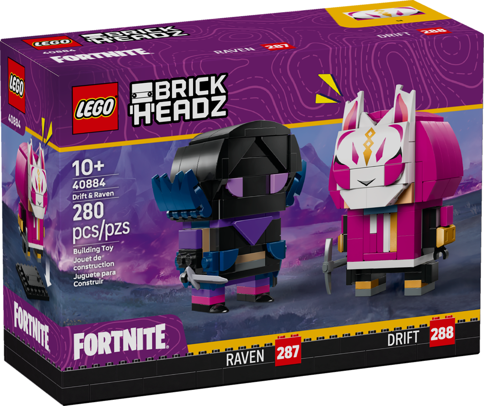 LEGO 40884 BrickHeadz – Fortnite: Drift & Raven