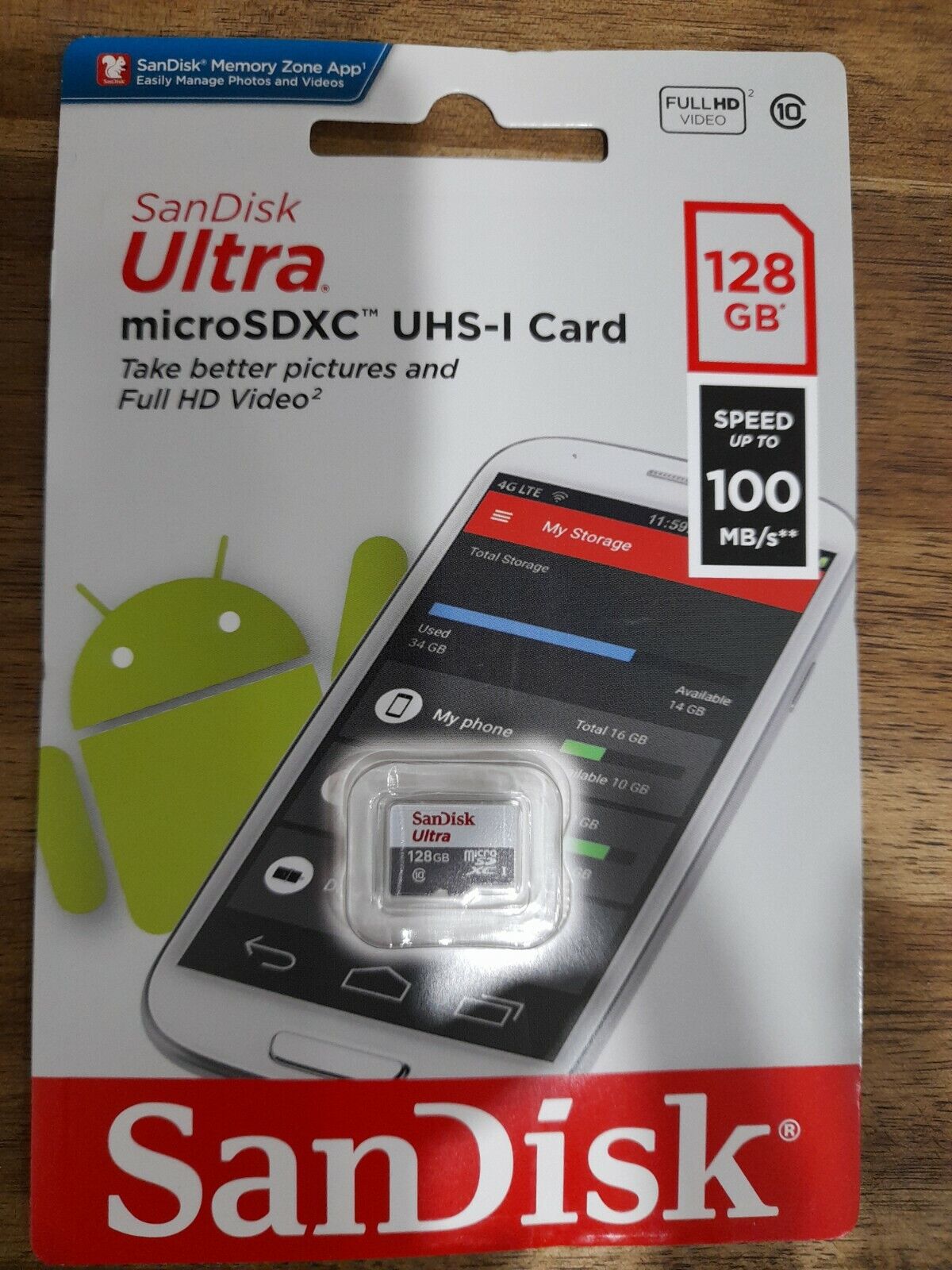 Sandisk Ultra Micro 128GB SDXC 100mb/s Class 10 card Brand New