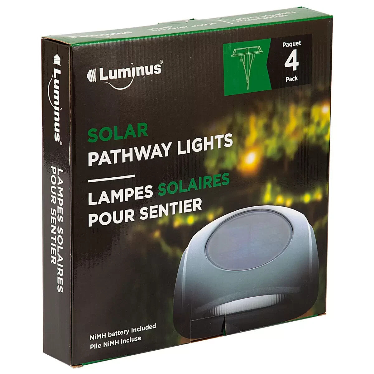 Luminus Solar Pathway Light Outdoor Pathway Luminous Lamps 4 Pack