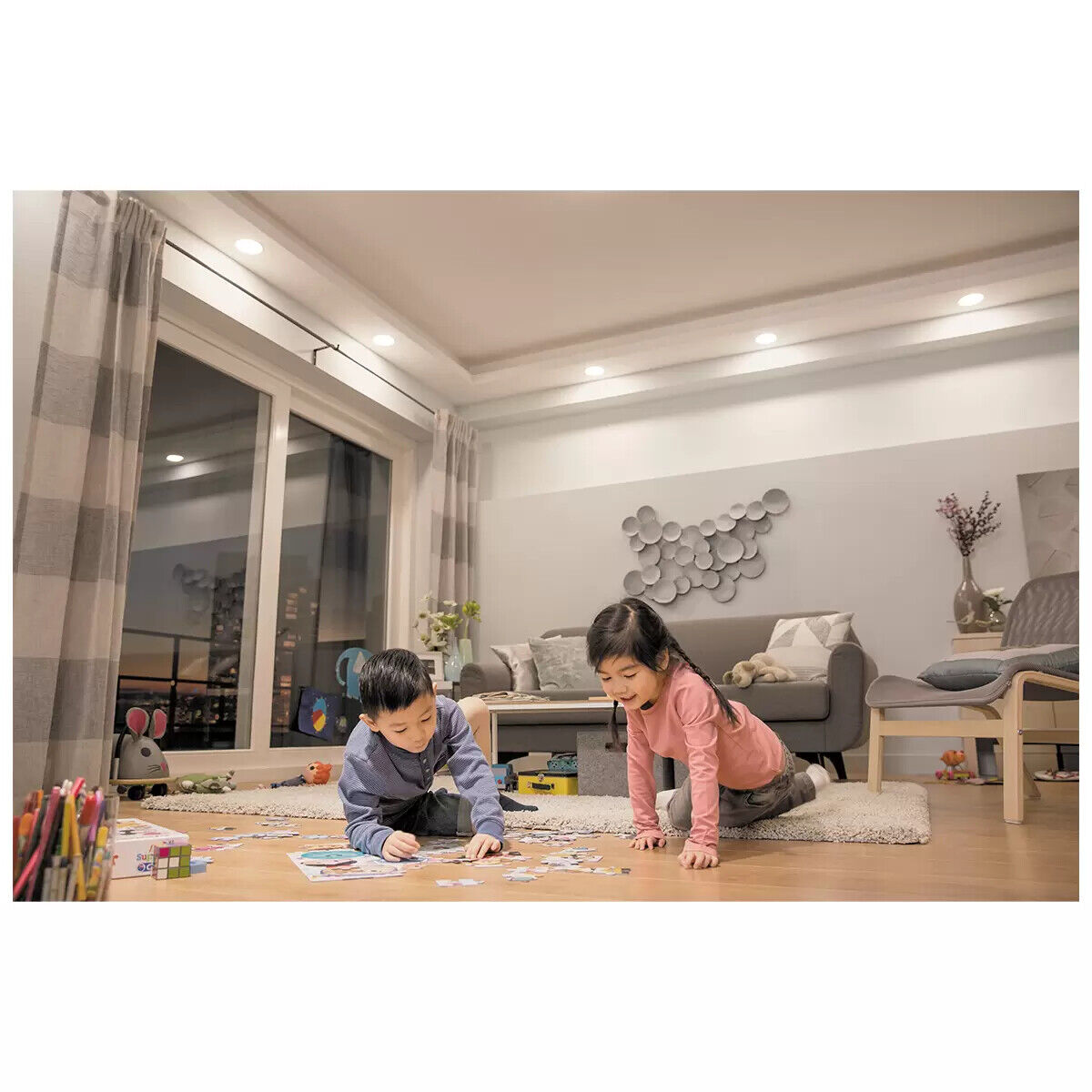 Philips 7.5W LED Downlights Dimmable 1/2/4/8 Pack IP 54 800lm 90cm Tri colour