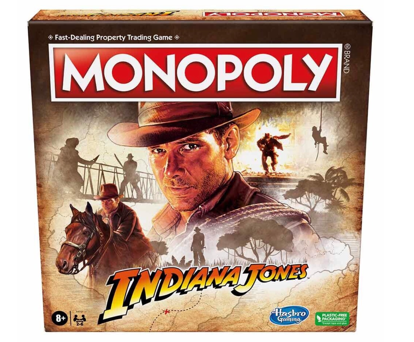 Monopoly Indiana Jones Edition Board Game Age 8+ 2-6 players