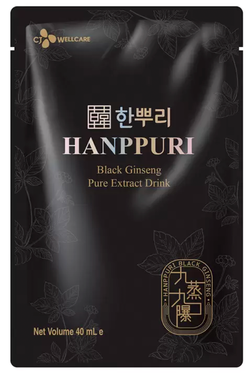 [CLEARANCE] Black Ginseng CJ Hanppuri Black Ginseng Pure Extract Drink 40ml x 18
