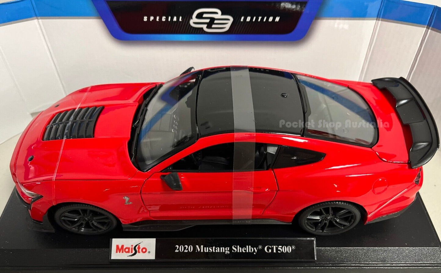 Maisto 2020 Mustang Shelby GT500 1:18 Metallic Red 1:18 Diecast model car
