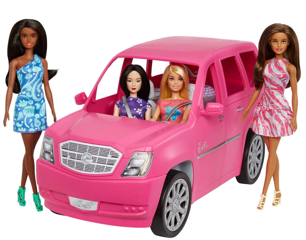 Barbie Doll Set Pink Transforming Limo Party 4 Barbies Birthday Christmas party