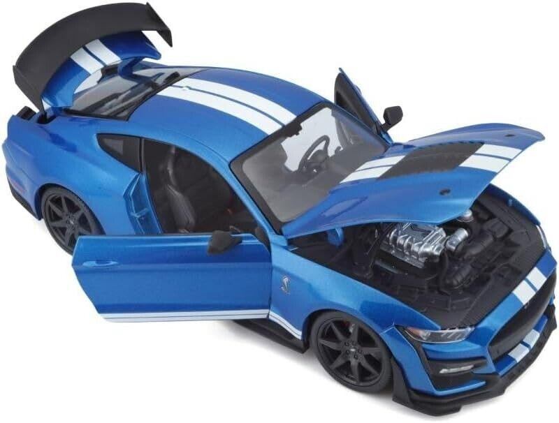 Maisto 1:18 Diecast Special Edition 2020 Mustang Shelby GT500 Model Car Blue
