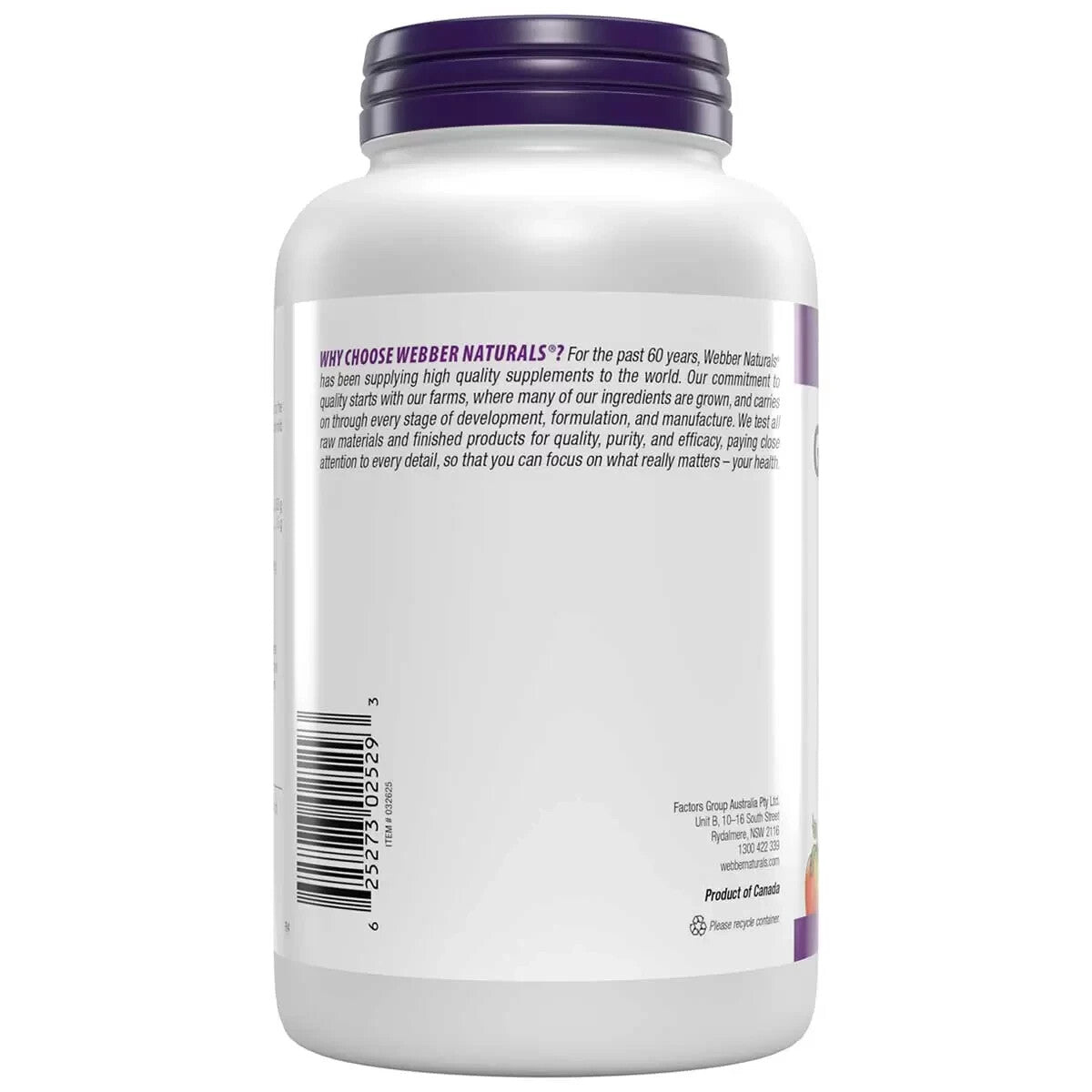 Webber Naturals Glucosamine Sulfate 1500mg 180 Tablets