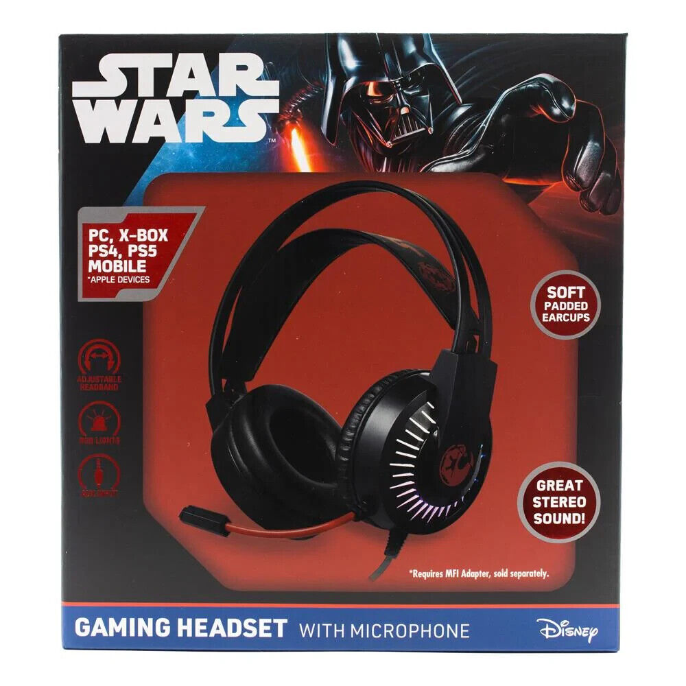 Star Wars Gaming Headset Microphone RGB Light for PS5 PS4 Xbox PC Mobile 3.5mm