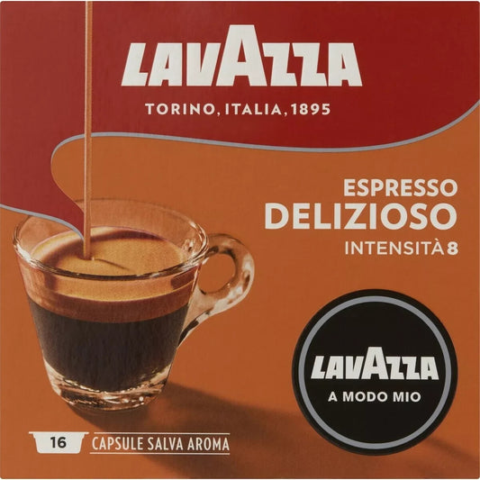 Lavazza Delizioso Espresso Coffee Pods Capsules 16 Pack