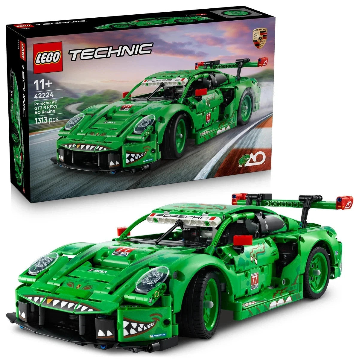 LEGO Technic 42224 Porsche 911 GT3 R REXY AO Racing Car 1313 PCS New Sealed