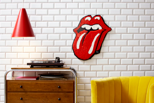 LEGO 31206 Art The Rolling Stones Logo Wall Decor Crafts Set for Adults DecoHome