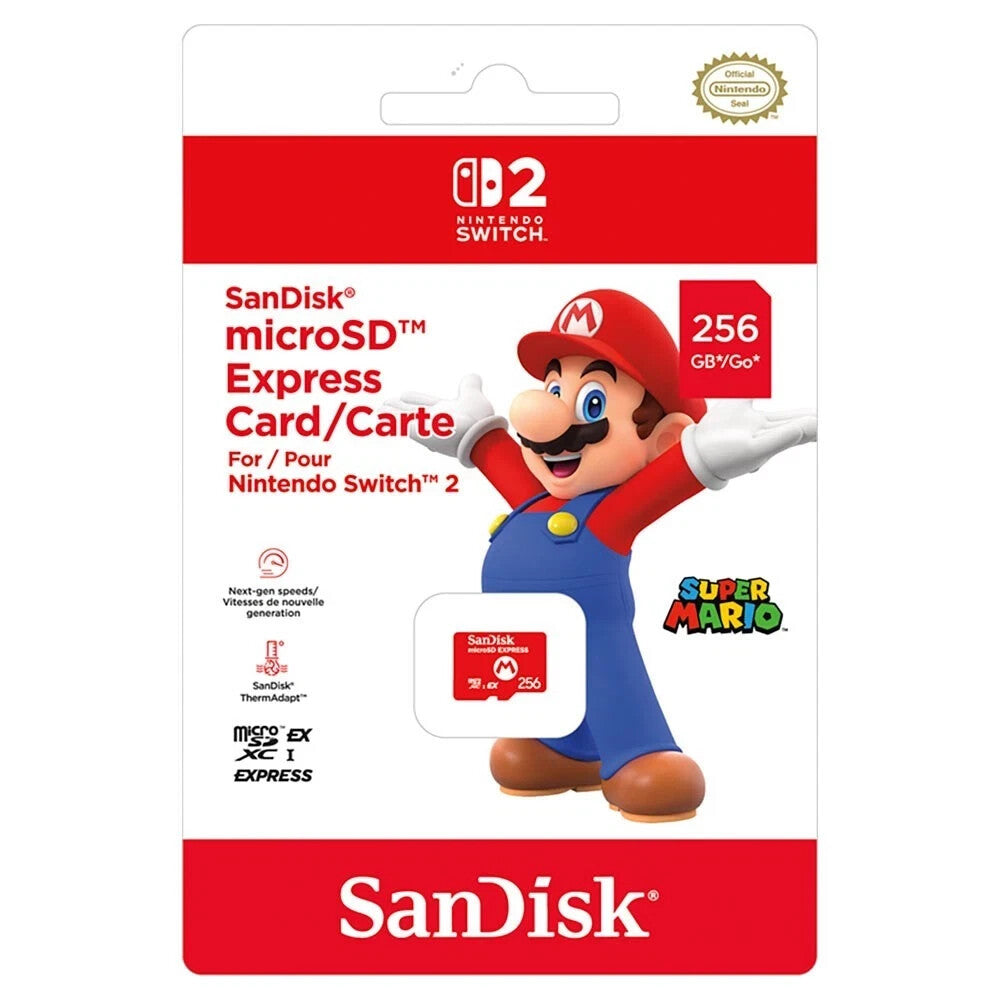 SanDisk 256GB MicroSD Express Nintendo Switch 2 Memory Card