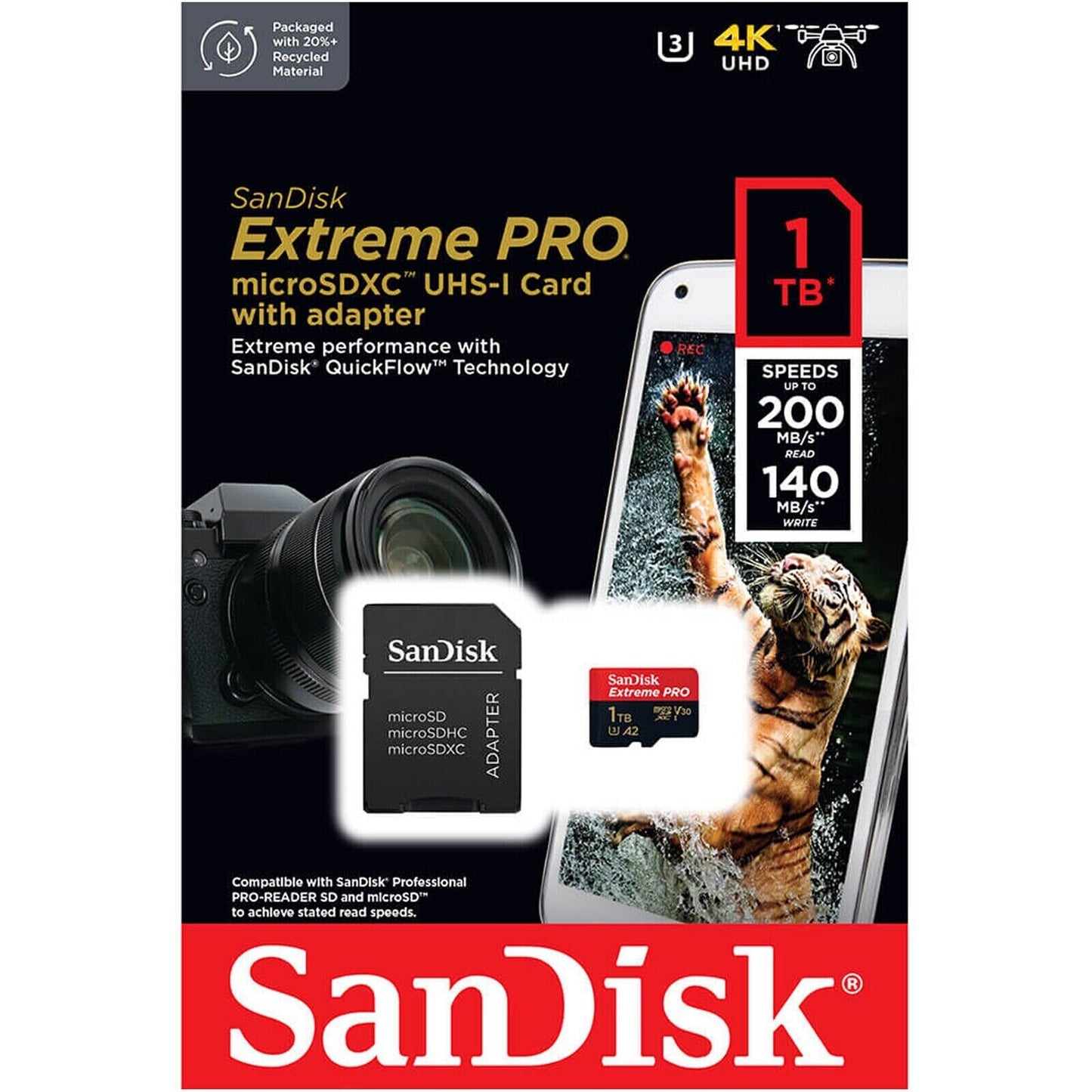 SanDisk 1TB Extreme Pro Micro SD SDXC Class 10 Memory Card 200MB/s Mobile