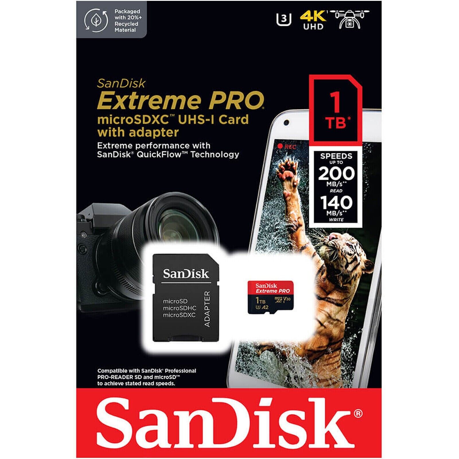 SanDisk 1TB Extreme Pro Micro SD SDXC Class 10 Memory Card 200MB/s Mobile