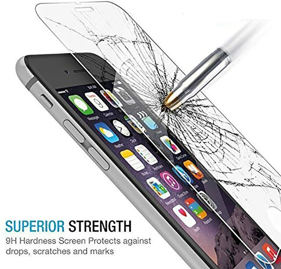 2x Fr Apple iPhone 16 15 14 13 Pro Max SE 8 Plus Tempered Glass Screen Protector