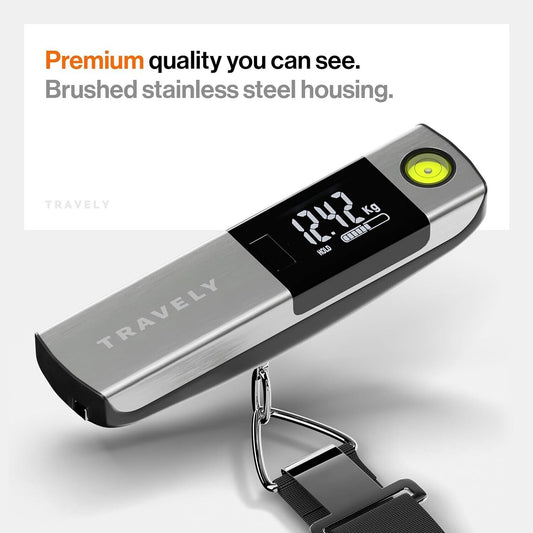 Premium Electronic Digital Luggage Scale Portable Travel 50 KG with Tape Measure