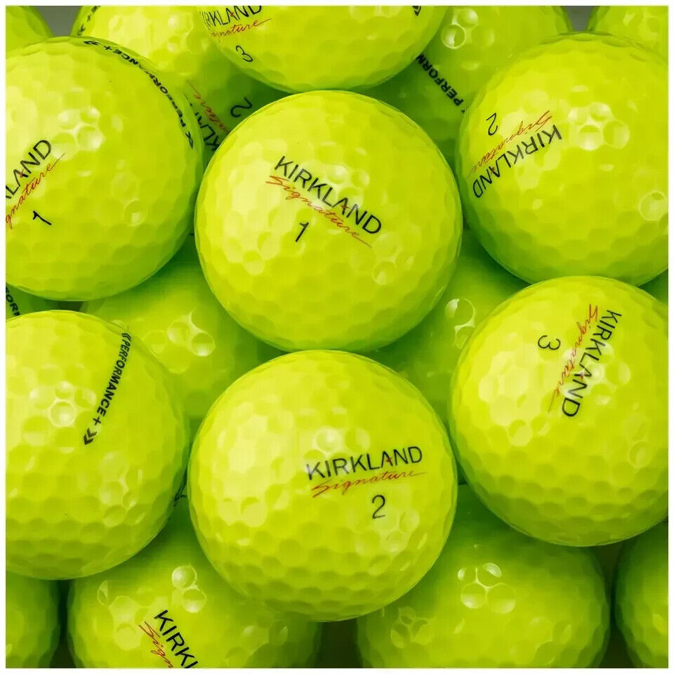 KIRKLAND SIGNATURE Performance+ 3-Piece Urethane Cover Golf Ball 24 Balls Yellow