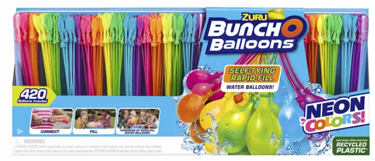 Zuru Bunch O Balloons Neon Colours Splash 12 pack 420 Water Balloons Included