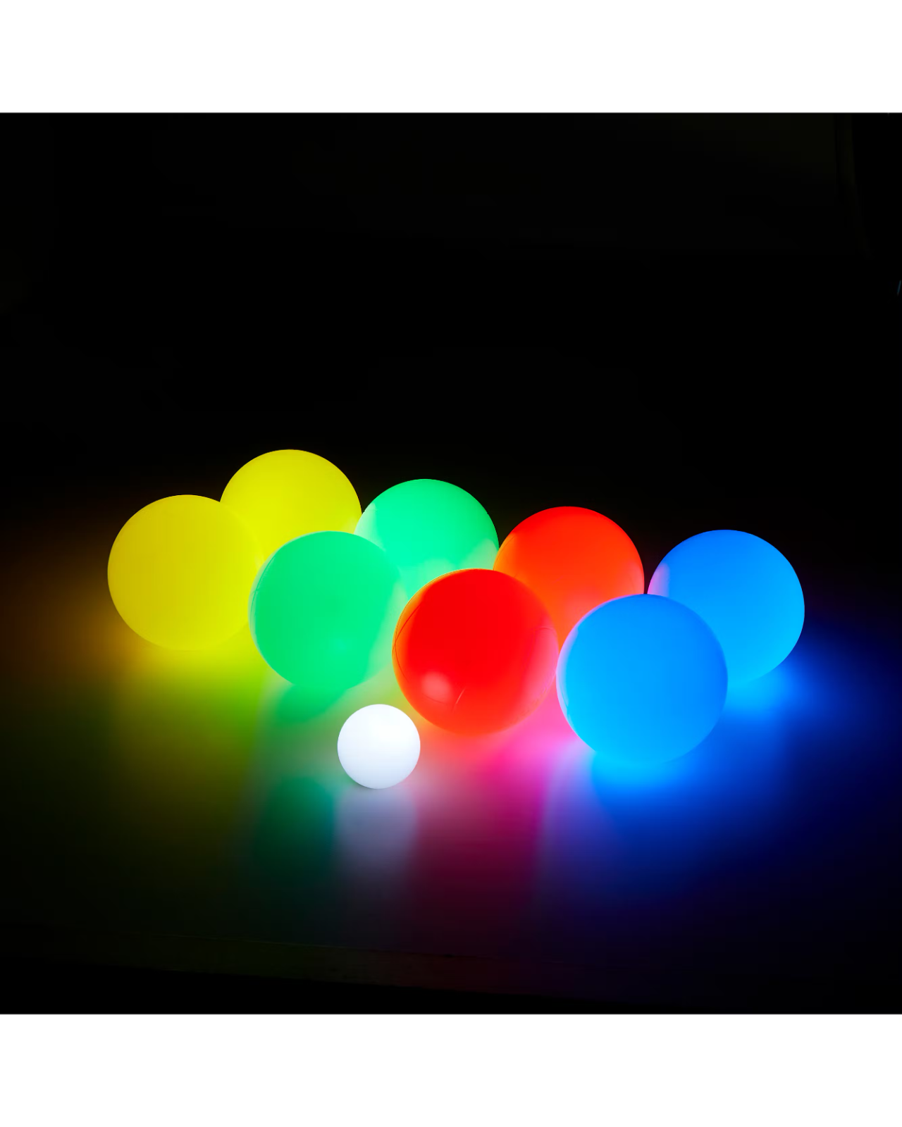 LED Bocce Ball Light Up Game Set, Lighted Glow in The Dark Set for Night, Day