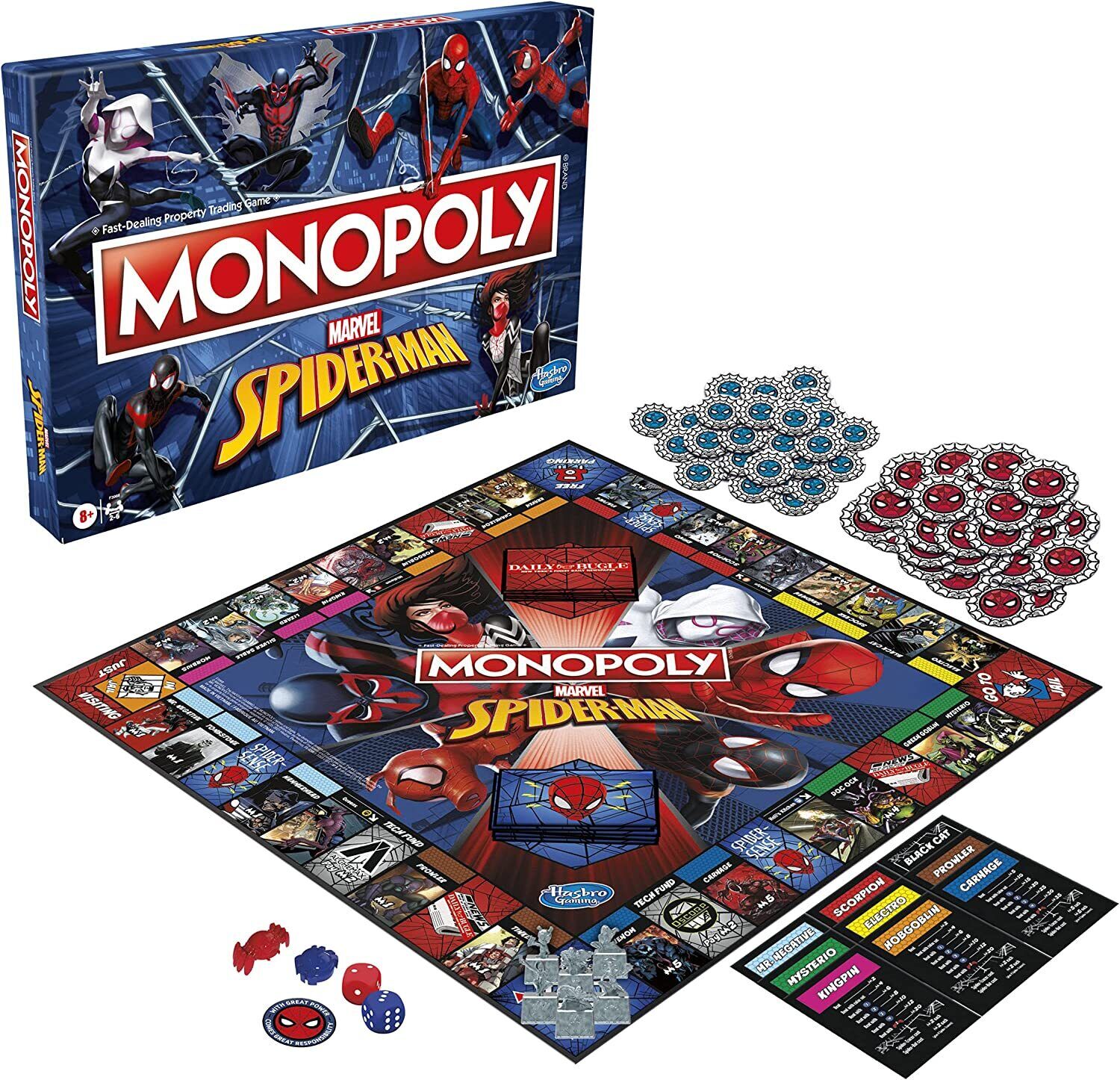 Monopoly Marvel Spider-Man Edition Board Game Brand New
