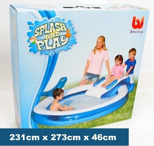 Bestway Kids Pool Inflatable Above Ground Swimming Play Pools Toys 273x231x46cm