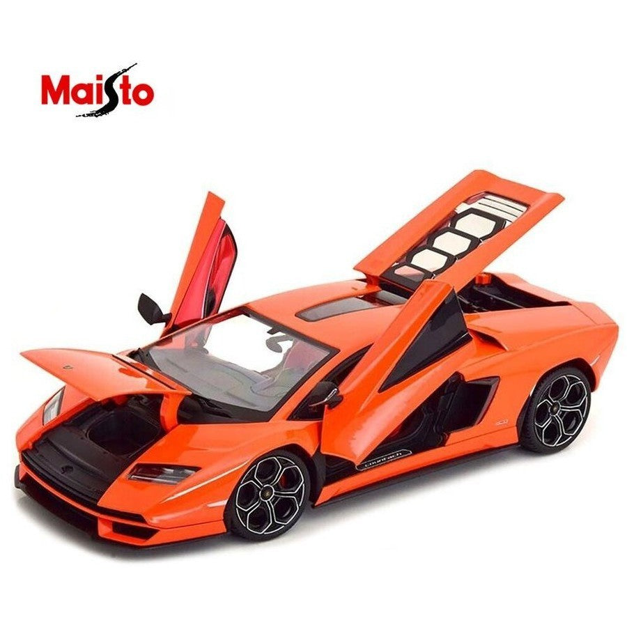 Maisto 1/18 2021 Lamborghini Countach LPI 800-4 Orange 1:18 Diecast Car Toy