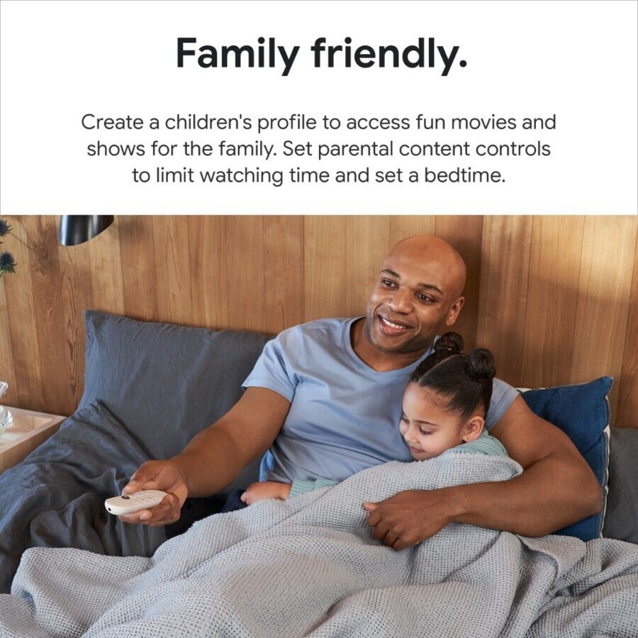 Google Chromecast with Google TV Snow HDTV WiFi HDMI with Remote HD