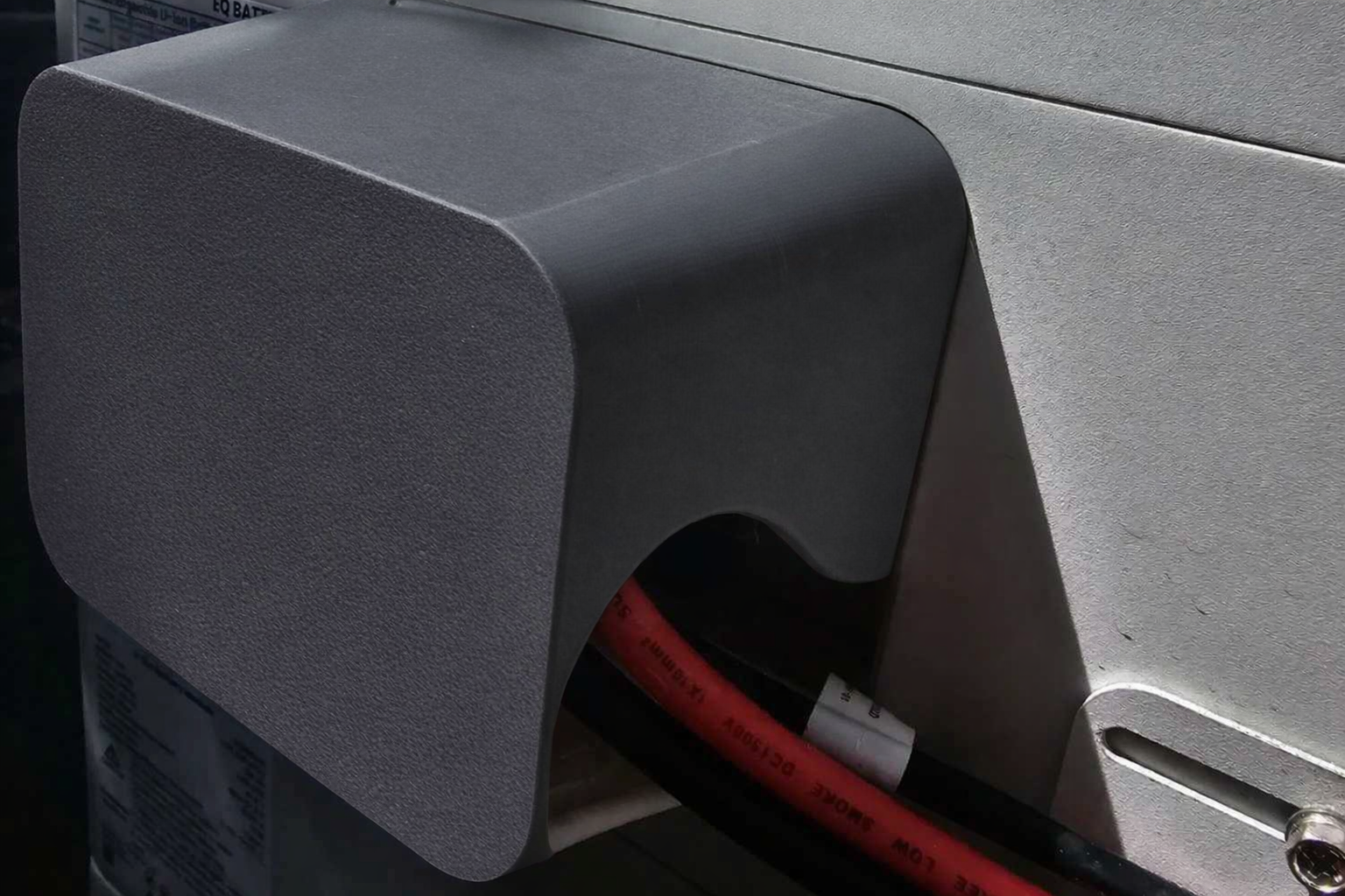 FoxESS Grey Cable Cover for EQ Series Battery (EQ4800) 3D Printed High Strength