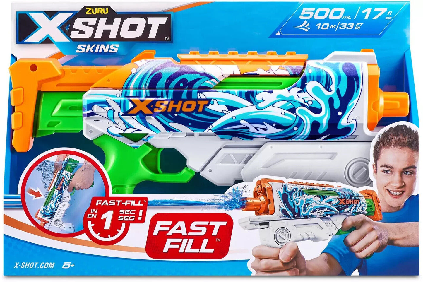 NEW Zuru X-Shot Fast Fill Skins - Hyperload WAVE Water Blaster