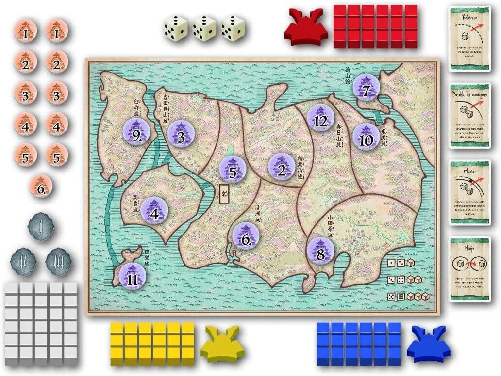 Hobby Japan Rumble Nation Board Game Tenka Meidou 10+ For 2-4 International Ver