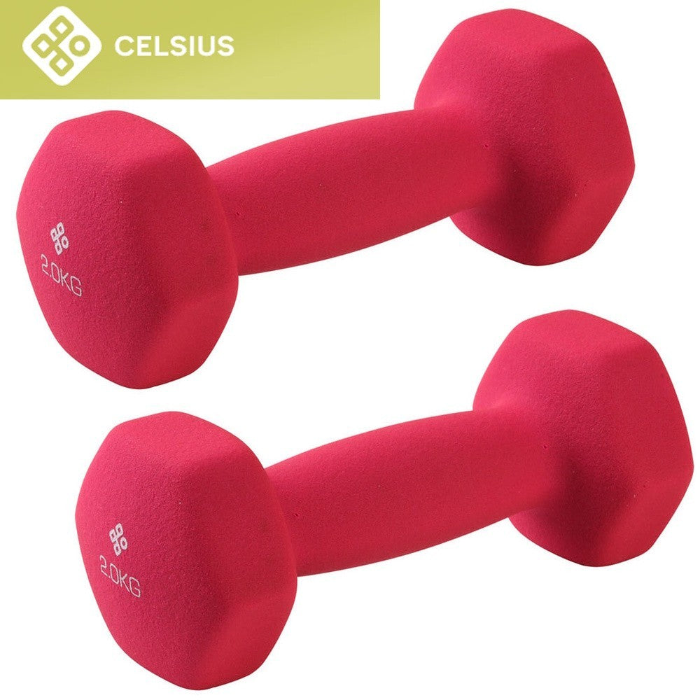 Celsius Dumbbells Weights Set Fitness Gym Workout Pair Of 1Kg 2Kg 3Kg 4Kg 5Kg