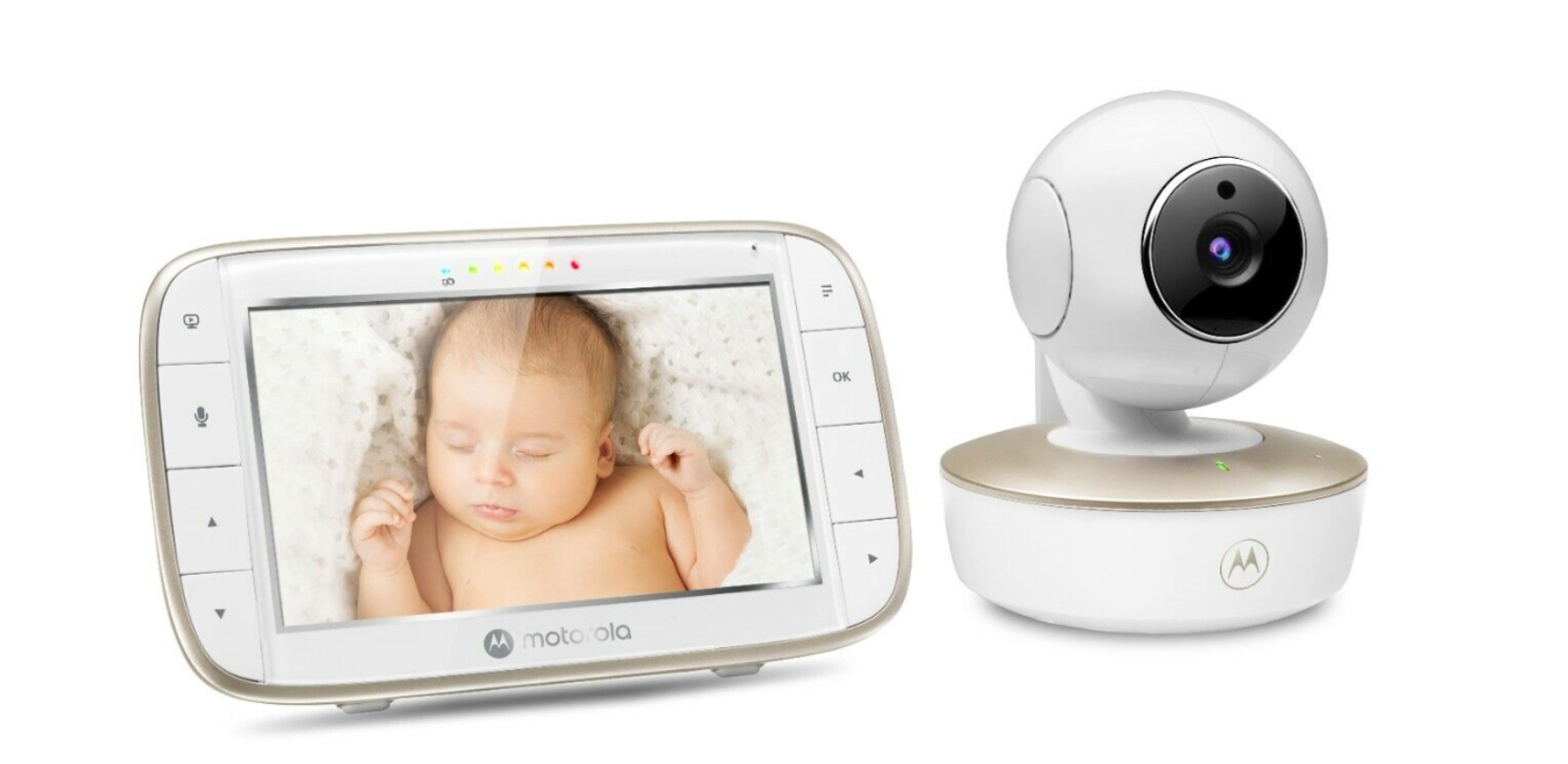 Motorola VM855 Connect 5 inch Portable Wi-Fi Video Baby Monitor with Crib Mount