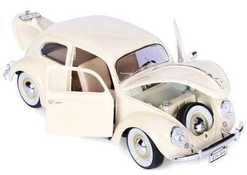 Maisto 1/18 1955 Volkswagen Kafer Beetle Special Edition Diecast Model Car Cream