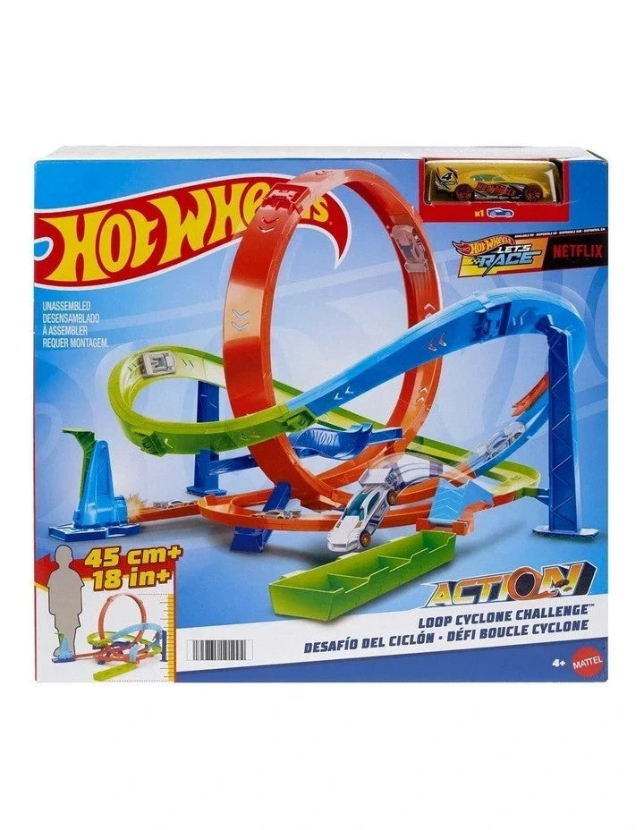 Hot wheels Loop Action Cyclone Play Set Hours of Racing Fun Toys