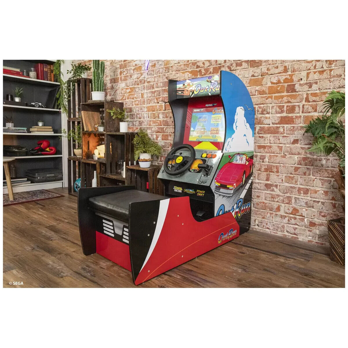 Arcade1Up Outrun ™ Seated Arcade Machine Racing Game Steering Wheels Brand New