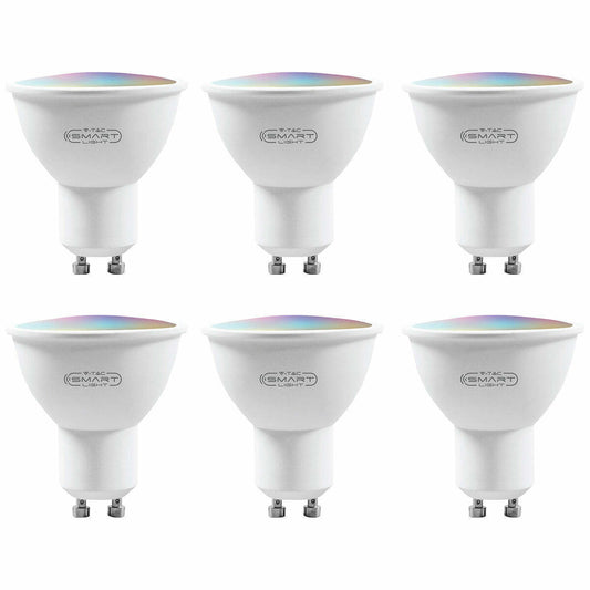V-TAC 6pk Innovative RGB LED Lighting Smart Spotlight 5.5W Dimmable GU10 VT-5166