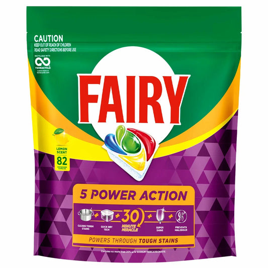 Fairy 5 Power Action Diswashing Capsules 82 Count