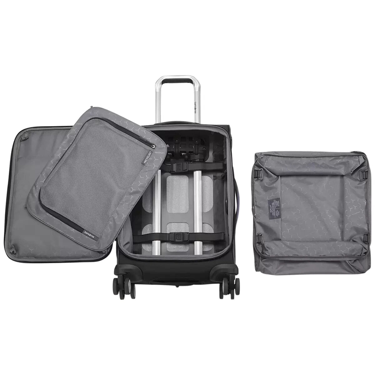Samsonite Renew Softside Travel Luggage Suitcase Set 2 Piece Black 76cm + 57cm