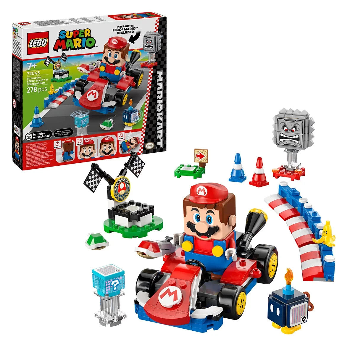 LEGO Super Mario 72043 - Mario Kart Interactive Lego Mario and Standard Kart