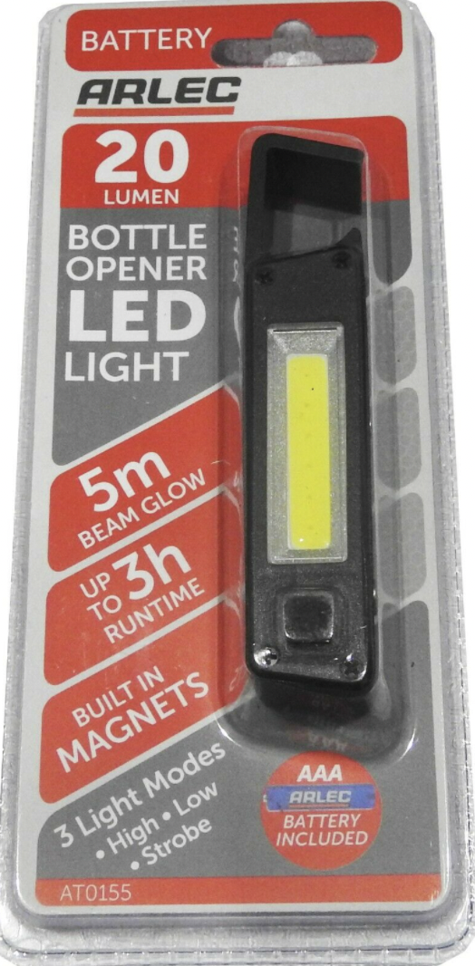 ARLEC 20 Lumen Bottle Opener LED Light with Magnets AT0155 Brand New