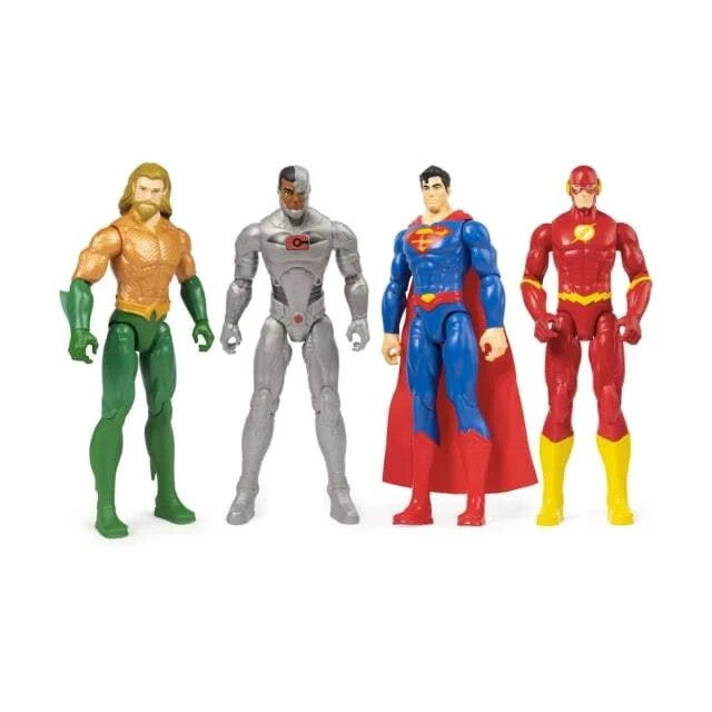 Aquaman Superman Flash Cyborg - DC Super Hero Action Figure Toy Set