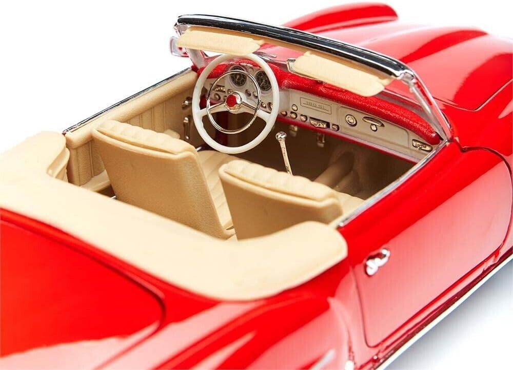 Maisto 1:18 1955 Mercedes-Benz 190SL Diecast Vehicle Display Car Red