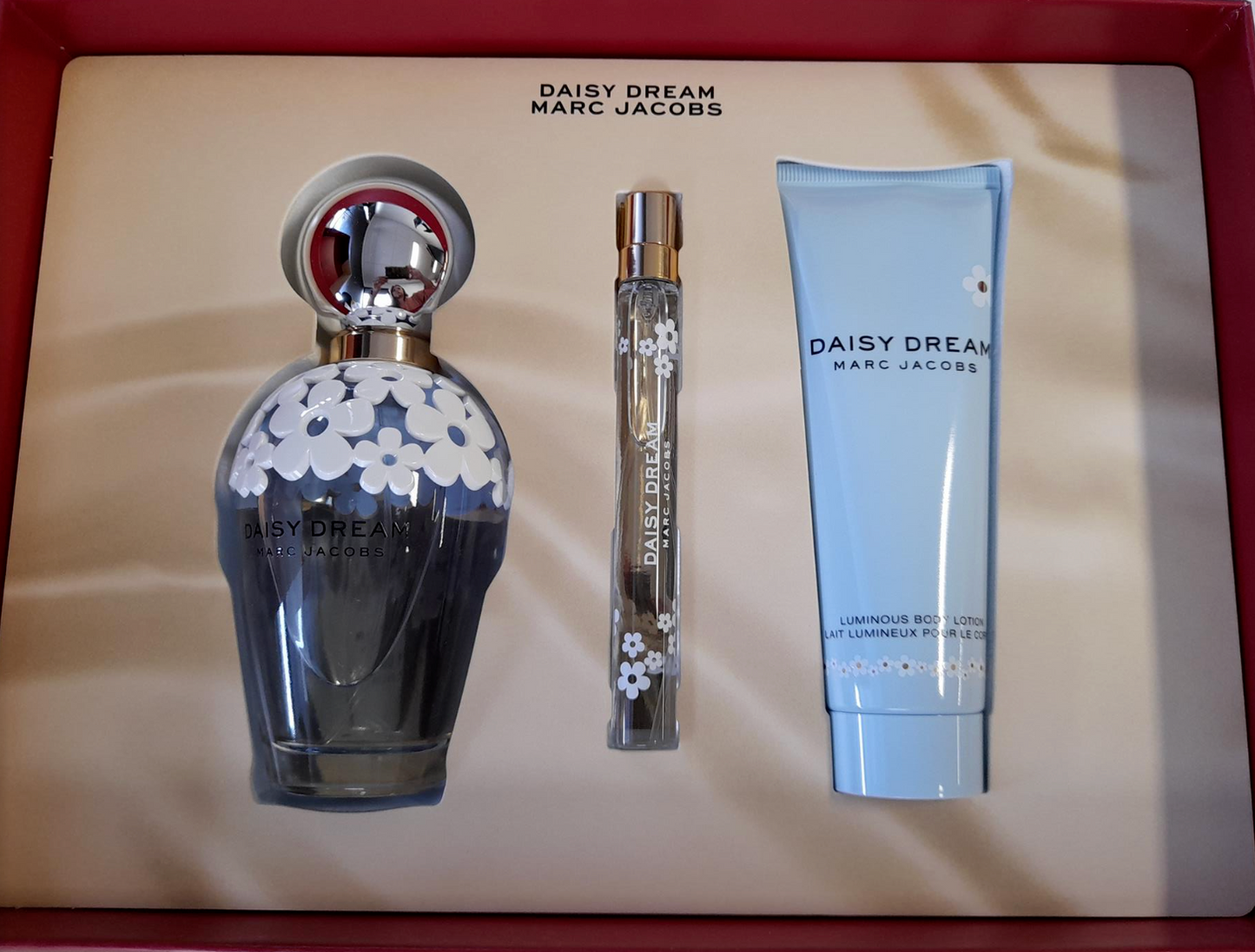 Marc Jacobs Daisy Dream 3pc Set 100ml EDT, Mini 10ml Body Lotion 75ml Gift Set