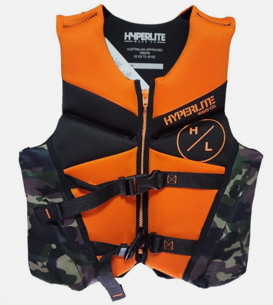 Hyperlite Wake Co Junior Youth Life Vest Jacket Swimming Ski Boat for 22-40Kg