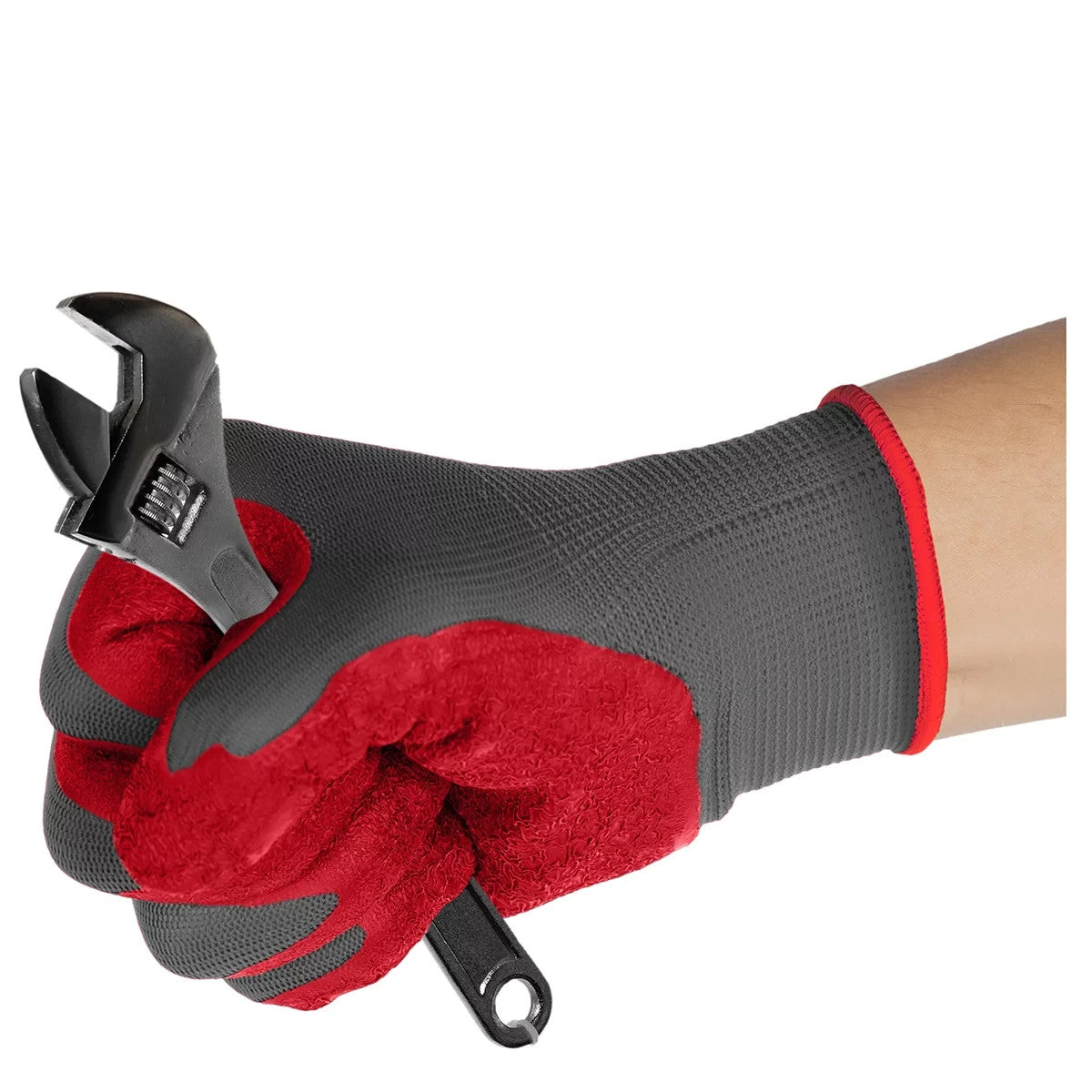 Box Of 14 Hand Crew Latex Work, Multiuse Gloves, Foam Latex Handcrew - Large