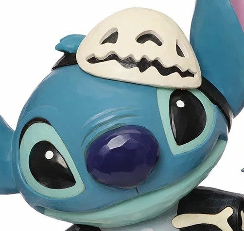 Disney Traditions Stitch Skeleton Statue Glow in Dark 43.8cm Halloween Figurine