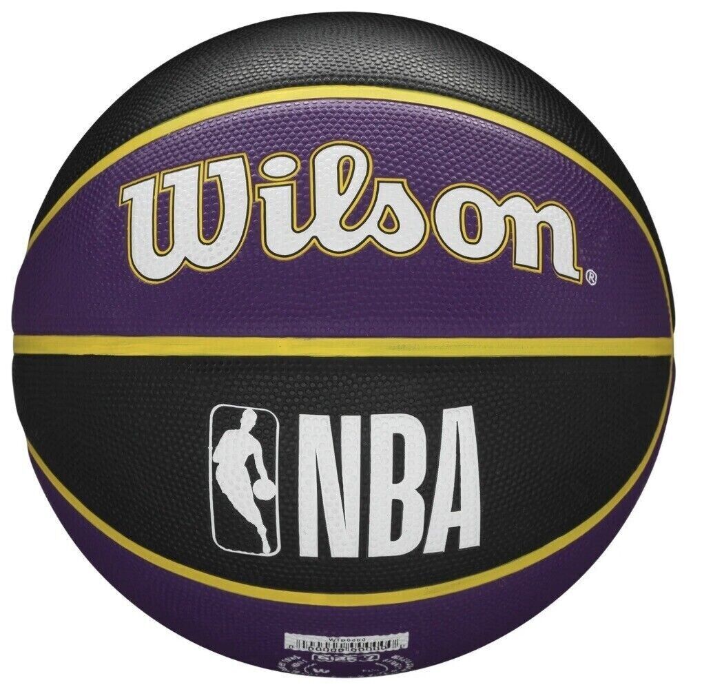 Wilson LA Lakers Licensed NBA Team Tribute Size 7 Basketball Boxed w/ Ball Pump
